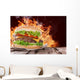 Delicious Hamburger on Wood 