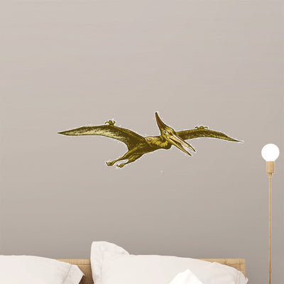 Pterodactyl Wall Decal shown on a wall