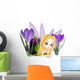 Cute Toon Purple Crocus Fairy, Lounging Wall Mural
