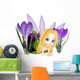 Cute Toon Purple Crocus Fairy, Lounging Wall Mural