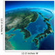 Detailed Earth. Korea and Japan 
