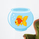 Gold fish in aquarium Wall Decal