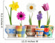 Colorful Spring Flowers in Fun Ceramic Containers Wall Decal