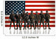 Soldiers against the background of the American/USA flag. 