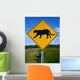 Panther-Crossing Road Sign in Florida Wall Mural