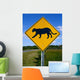 Panther-Crossing Road Sign in Florida Wall Mural