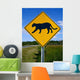 Panther-Crossing Road Sign in Florida Wall Mural