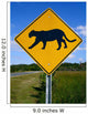 Panther-Crossing Road Sign in Florida Wall Mural