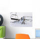 chairlift empty lift snow ski mountain Wall Mural