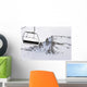 chairlift empty lift snow ski mountain Wall Mural