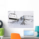 chairlift empty lift snow ski mountain Wall Mural