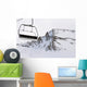 chairlift empty lift snow ski mountain Wall Mural