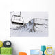 chairlift empty lift snow ski mountain Wall Mural