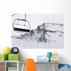chairlift empty lift snow ski mountain Wall Mural