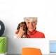 Woman and dachshund puppy Wall Decal