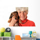 Woman and dachshund puppy Wall Decal