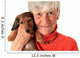 Woman and dachshund puppy Wall Decal