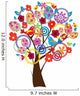 Vector Easter Tree with Eggs, Flowers, Birds Wall Decal