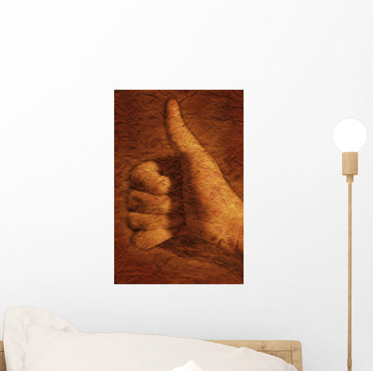 Hand With Thumbs Up Sign Wall Mural