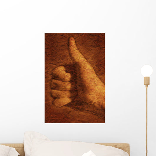 Hand With Thumbs Up Sign Wall Mural