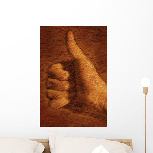 Hand With Thumbs Up Sign Wall Mural