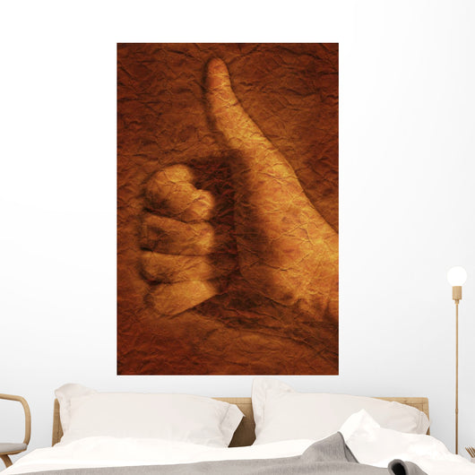 Hand With Thumbs Up Sign Wall Mural