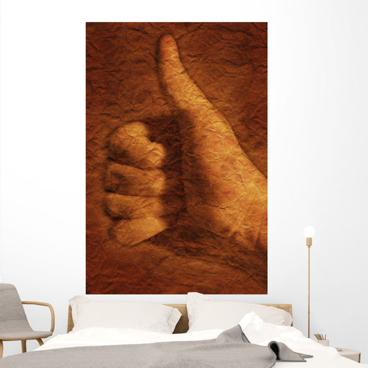 Hand With Thumbs Up Sign Wall Mural
