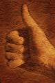 Hand With Thumbs Up Sign Wall Mural