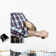 Man rolls up sleeves Wall Decal