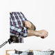 Man rolls up sleeves Wall Decal