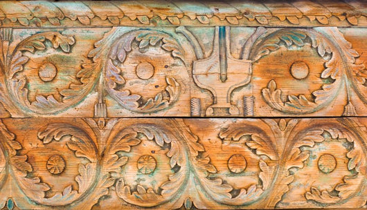 Rustic wooden ornament Wall Mural