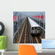 subway trains on Williamsburg Bridge New York Wall Mural
