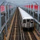subway trains on Williamsburg Bridge New York Wall Mural