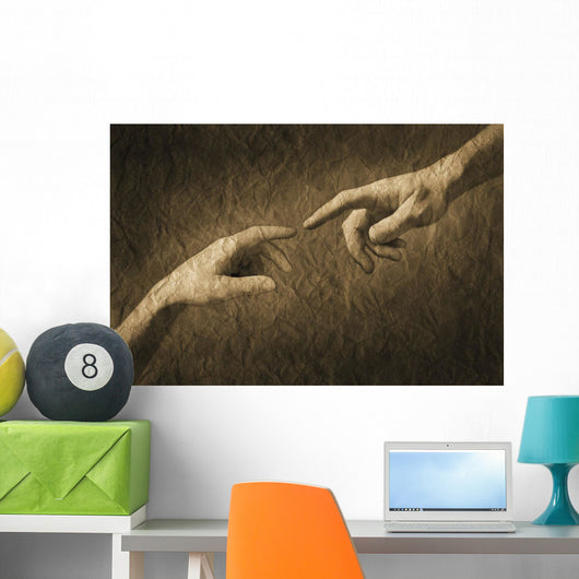 Fingers Almost Touching Wall Mural