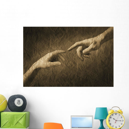 Fingers Almost Touching Wall Mural