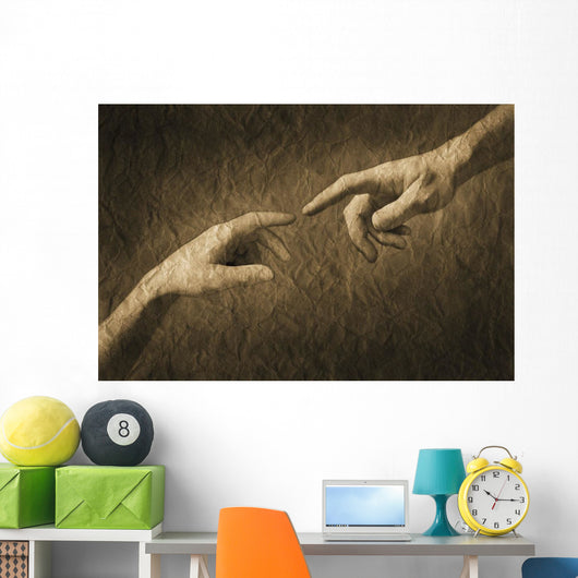 Fingers Almost Touching Wall Mural