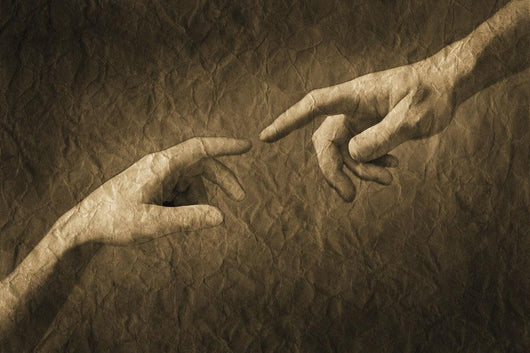 Fingers Almost Touching Wall Mural