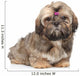 Shihtzu Puppy Portrait White Wall Decal