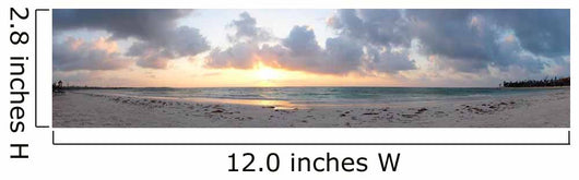 Panoramic of Caribbean Beach at Sunrise 