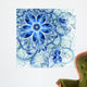 Dark Blue Fractal Flower Digital Artwork Wall Mural