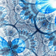 Dark Blue Fractal Flower Digital Artwork Wall Mural