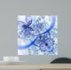 Dark Blue Purple Black Fractal Flower Wall Mural