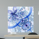 Dark Blue Purple Black Fractal Flower Wall Mural