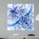 Dark Blue Purple Black Fractal Flower Wall Mural