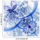 Dark Blue Purple Black Fractal Flower Wall Mural