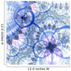 Dark Blue Purple Black Fractal Flower Wall Mural