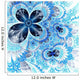 Dark Blue Fractal Flower Wall Mural
