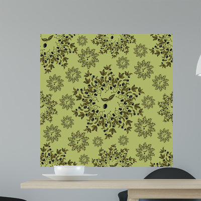 Seamless Patterns Made from Wall Decal shown on a wall