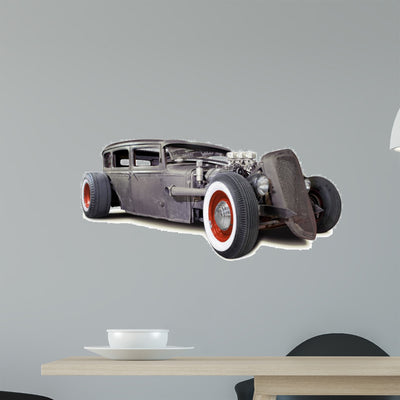 Old Rusty Rat Rod shown on a wall