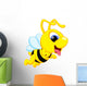 Cute Bee Cartoon Wall Decal